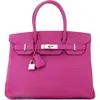 Pre-owned Hermes  Hermes Birkin Handbag Pink Epsom With Palladium Hardware 30 In Purple