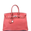 Pre-owned Hermes  Hermes Birkin Handbag Pink Togo With Palladium Hardware 35 In Purple