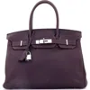 Pre-owned Hermes  Hermes Birkin Handbag Purple Togo With Palladium Hardware 30 In Purple