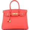 Pre-owned Hermes  Hermes Birkin Handbag Red Epsom With Gold Hardware 30 In Red