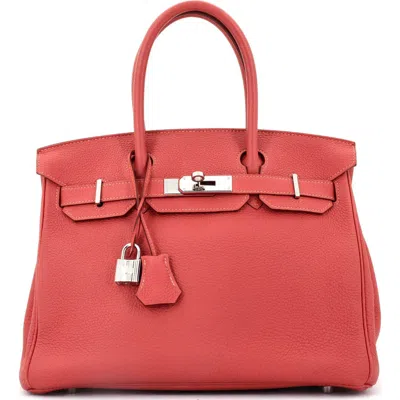 Pre-owned Hermes  Hermes Birkin Handbag Red Togo With Palladium Hardware 30