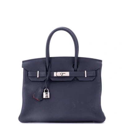 Pre-owned Hermes  Hermes Birkin Handbag Verso Togo With Palladium Hardware 30