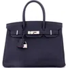 Pre-owned Hermes  Hermes Birkin Handbag Verso Togo With Palladium Hardware 30 In Blue