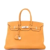 Pre-owned Hermes  Hermes Birkin Handbag Yellow Togo With Palladium Hardware 35