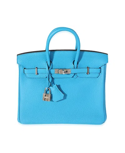 Pre-owned Pre-owned Hermes  Hermes Birkin Leather Handbag In Blue