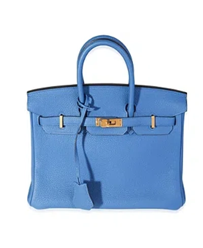 Pre-owned Pre-owned Hermes  Hermes Birkin Leather Handbag In Blue