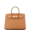 Pre-owned Hermes  Hermes Birkin Sellier Bag Brown Epsom With Gold Hardware 30 In Gold