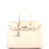 Pre-owned Hermes  Hermes Birkin Sellier Bag Light Epsom With Palladium Hardware 30 In Brown