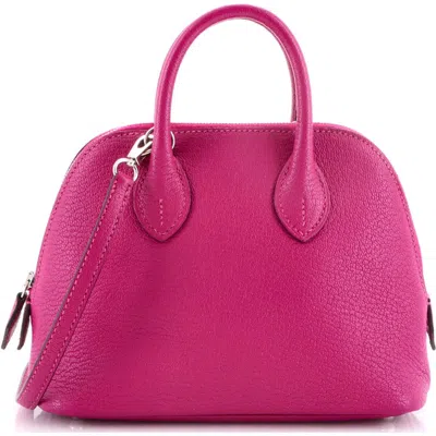 Pre-owned Hermes  Hermes Bolide 1923 Bag Chevre Mysore Mini In Purple