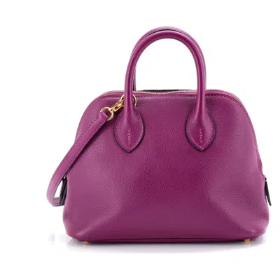 Pre-owned Hermes  Hermes Bolide 1923 Bag Evercolor Mini In Purple