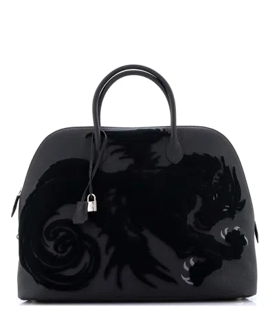 Pre-owned Pre-owned Hermes  Hermes Bolide 1923 Chimeres Dragon Bag Togo In Black