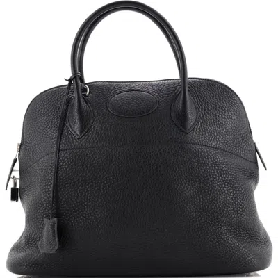 Pre-owned Hermes  Hermes Bolide Bag Clemence 31 In Black