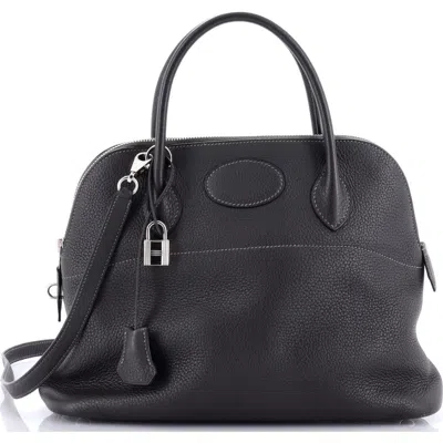Pre-owned Hermes  Hermes Bolide Bag Clemence 31 In Gray