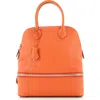 Pre-owned Hermes  Hermes Bolide Secret Bag Evercolor 24 In Orange