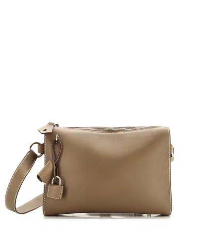 Pre-owned Pre-owned Hermes  Hermes Bolittle Pouch Evercolor In Gray