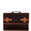 Pre-owned Hermes  Hermes Buenaventura Messenger Bag Toile Gm In Brown