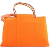 Pre-owned Hermes  Hermes Cabag Elan Toile And Leather 39 In Orange