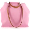 Pre-owned Hermes  Hermes Cabag Elan Toile And Leather 39 In Pink