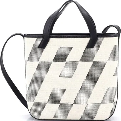 Pre-owned Hermes  Hermes Cabas H En Biais Tote Canvas With Leather 27 In Multi