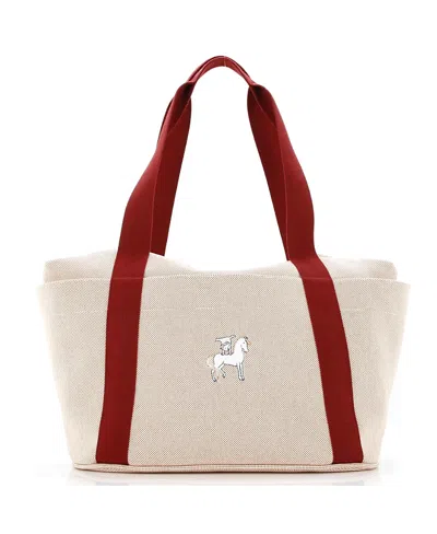Pre-owned Pre-owned Hermes  Hermes Cabriole Nappy Tote Canvas In Red