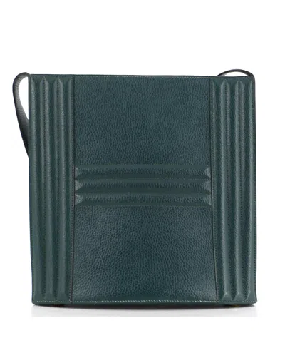 Pre-owned Pre-owned Hermes  Hermes Cadena Bag Leather In Green