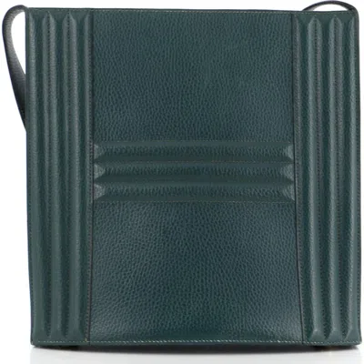Pre-owned Hermes  Hermes Cadena Bag Leather In Green