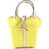 Pre-owned Hermes  Hermes Cargo Picotin Lock Bag Canvas And Swift Pm In Yellow
