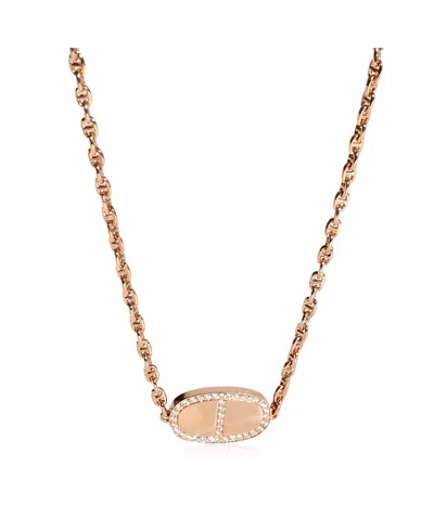 Pre-owned Pre-owned Hermes  Hermes Chaine D' Ancre 18 Rose Gold Fashion Necklace