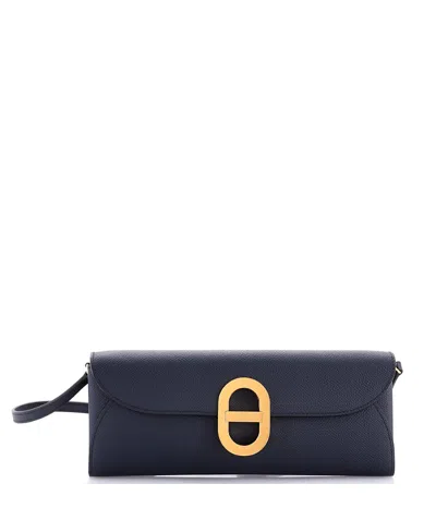 Pre-owned Pre-owned Hermes  Hermes Chaine Da Ancre To Go Wallet Epsom In Blue