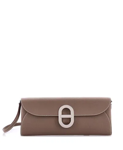 Pre-owned Pre-owned Hermes  Hermes Chaine Da Ancre To Go Wallet Epsom In Gray