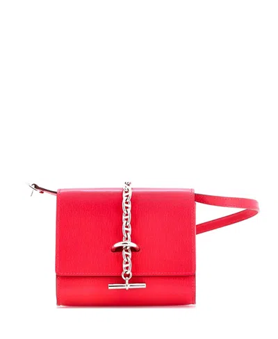 Pre-owned Pre-owned Hermes  Hermes Chaine D'ancre Compact Wallet On Strap Chevre Chamkila In Pink