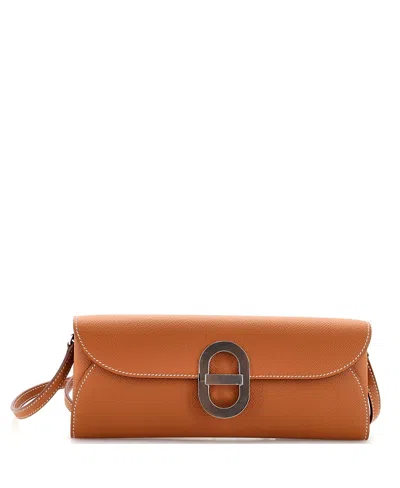 Pre-owned Pre-owned Hermes  Hermes Chaine D'ancre To Go Wallet Epsom In Brown