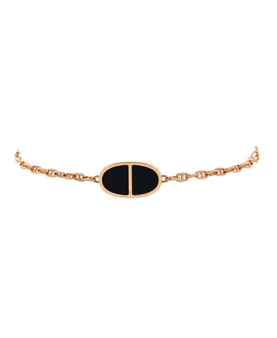 Pre-owned Pre-owned Hermes  Hermes Chaine D'ancre Verso Bracelet 18k Rose Gold With Ceramic