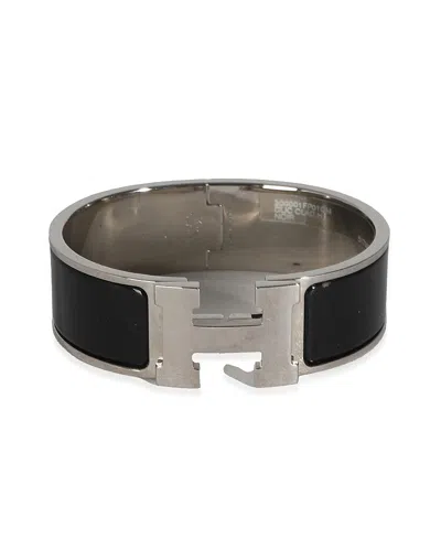 Pre-owned Pre-owned Hermes  Hermes Clic Clac Palladium Plated Bracelet