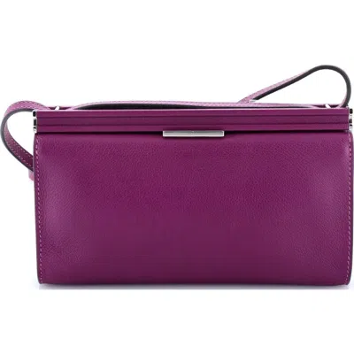 Pre-owned Hermes  Hermes Clic-h Shoulder Bag Evercolor 21 In Pink