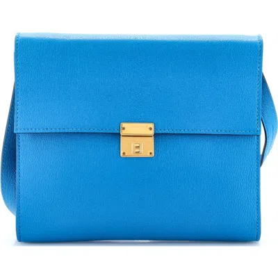 Pre-owned Hermes  Hermes Clic Wallet On Strap Chevre Mysore 16 In Blue
