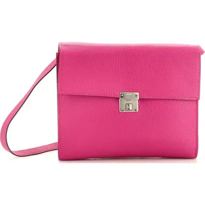 Pre-owned Hermes  Hermes Clic Wallet On Strap Chevre Mysore 16 In Pink