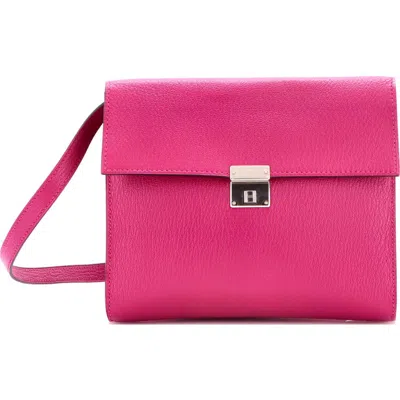 Pre-owned Hermes  Hermes Clic Wallet On Strap Chevre Mysore 16 In Purple