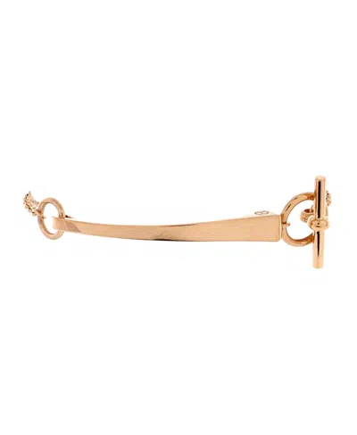 Pre-owned Pre-owned Hermes  Hermes Clou De Forge Chain Bracelet 18k Rose Gold In Pink