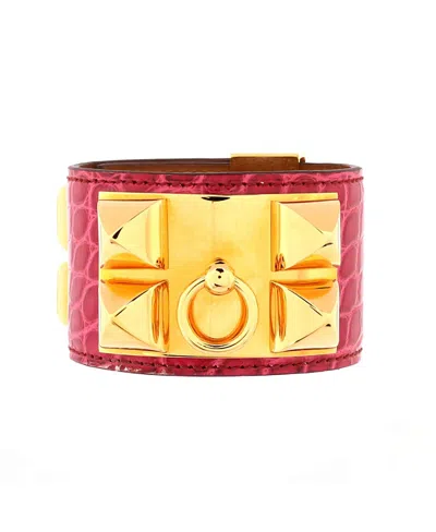 Pre-owned Pre-owned Hermes  Hermes Collier De Chien Bracelet Alligator In Brown