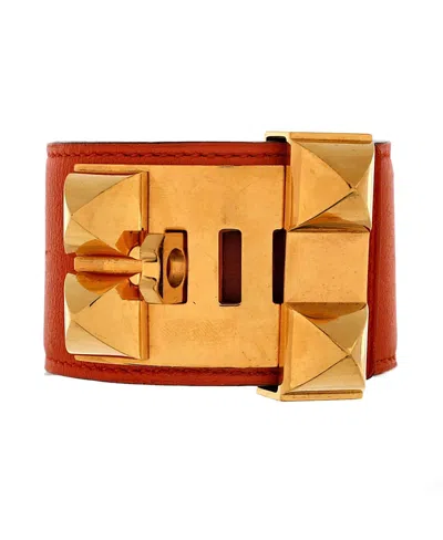 Pre-owned Pre-owned Hermes  Hermes Collier De Chien Bracelet Leather In Brown