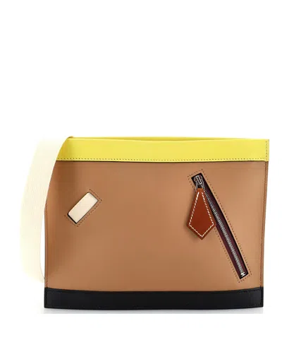 Pre-owned Pre-owned Hermes  Hermes Colormatic Horizontal Bag Barenia And Swift In Multicolor/ Black/ Brown/ Yellow
