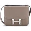 Pre-owned Hermes  Hermes Constance Bag Epsom 18 In Gray