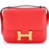 Pre-owned Hermes  Hermes Constance Bag Epsom 18 In Red