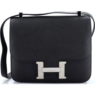 Pre-owned Hermes  Hermes Constance Bag Epsom 23 In Black