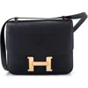 Pre-owned Hermes  Hermes Constance Bag Epsom 24 In Black