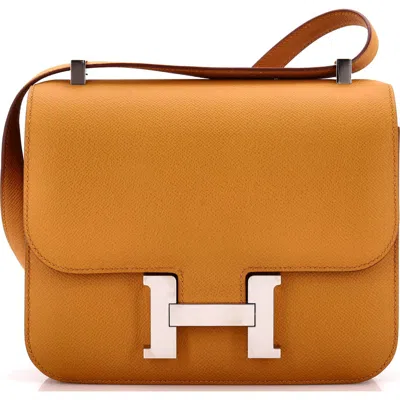 Pre-owned Hermes  Hermes Constance Bag Epsom 24 In Brown