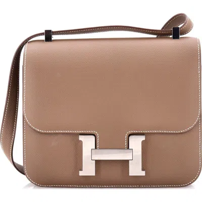 Pre-owned Hermes  Hermes Constance Bag Epsom 24 In Brown