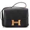 Pre-owned Hermes  Hermes Constance Bag Swift 18 In Black