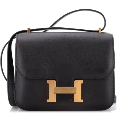 Pre-owned Hermes  Hermes Constance Bag Swift 18 In Black
